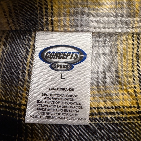 Iowa Hawkeyes Women's Concepts Piedmont Flannel Long Sleeve Button Up, Size L - Picture 9 of 13